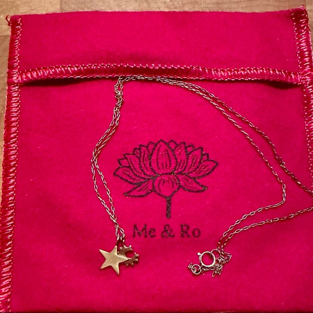 Vintage Me & Ro Star and Moon Charm Necklace